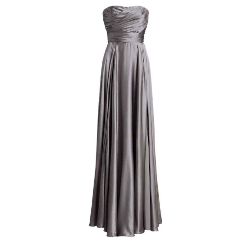 Ralph Lauren Strapless Silver Gown